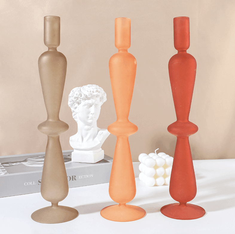 Matte Glass Candle Holders - huemabe - Creative Home Decor