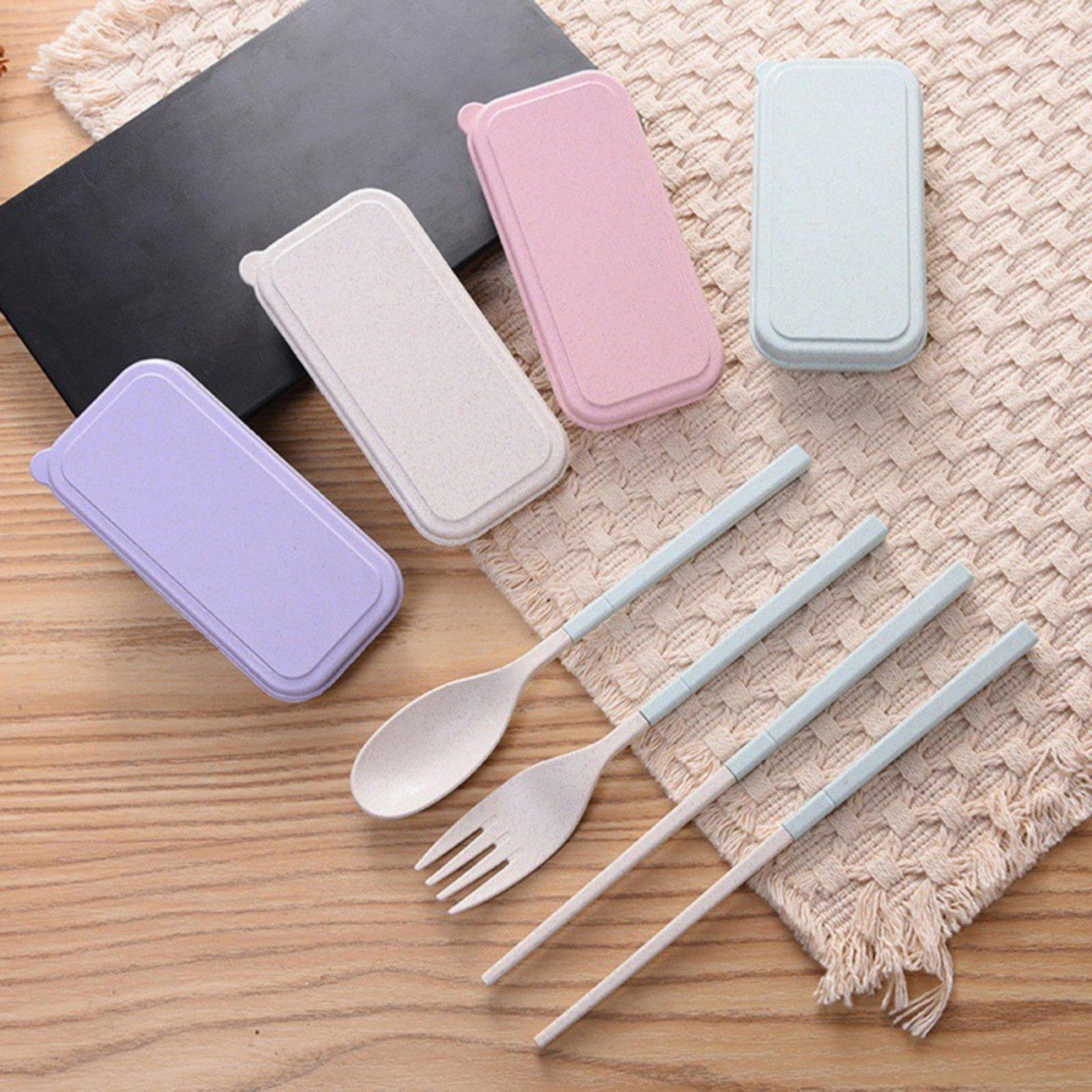 Mini Biodegradable Wheat Straw Cutlery Set - huemabe - Creative Home Decor