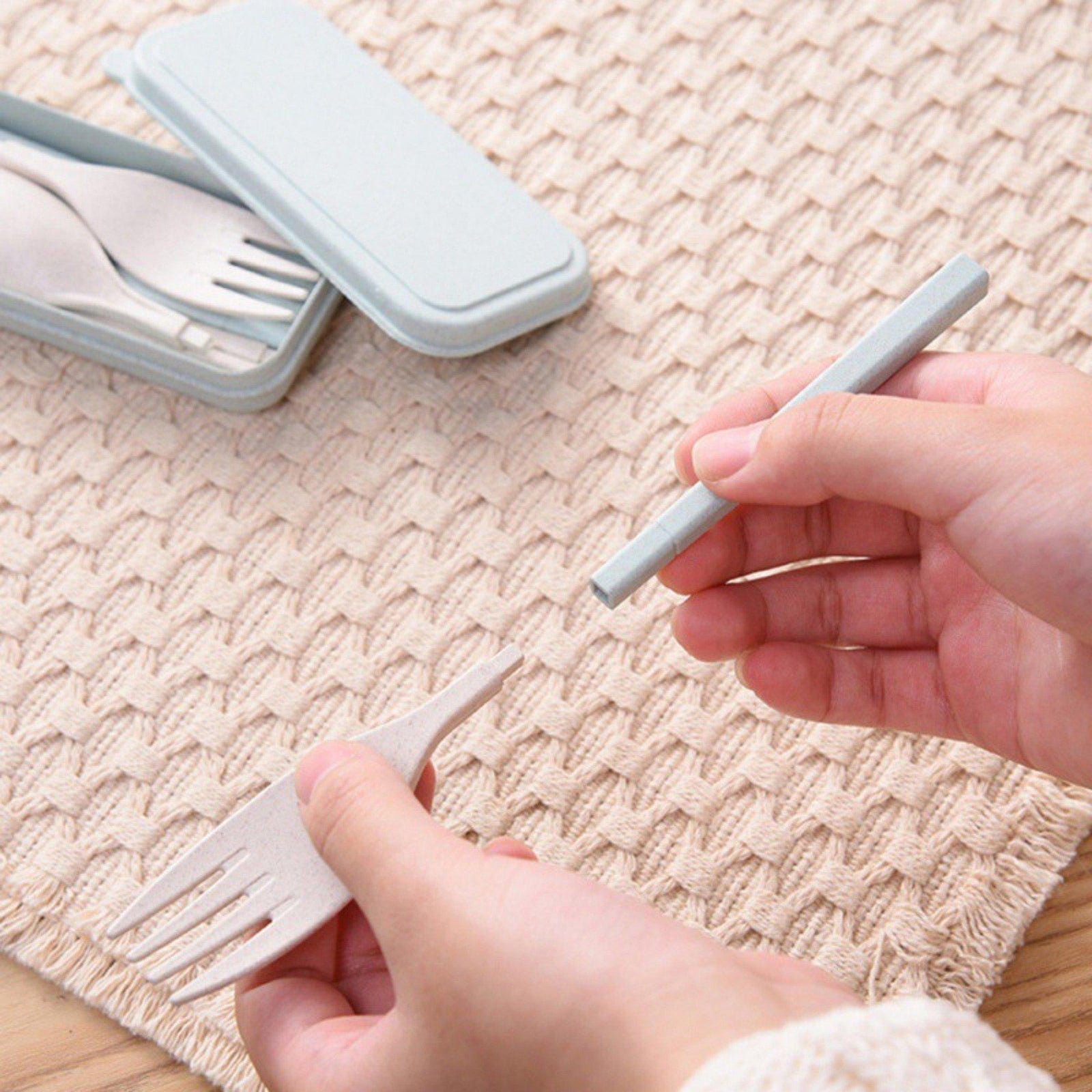 Mini Biodegradable Wheat Straw Cutlery Set - huemabe - Creative Home Decor