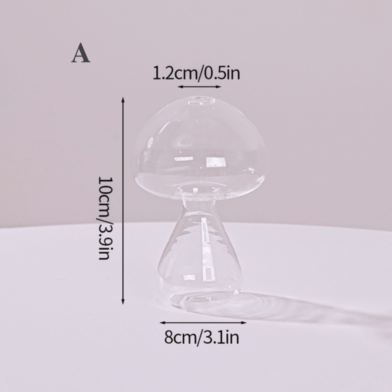 Mini Creative Glass Mushroom Bud Vase - huemabe - Creative Home Decor