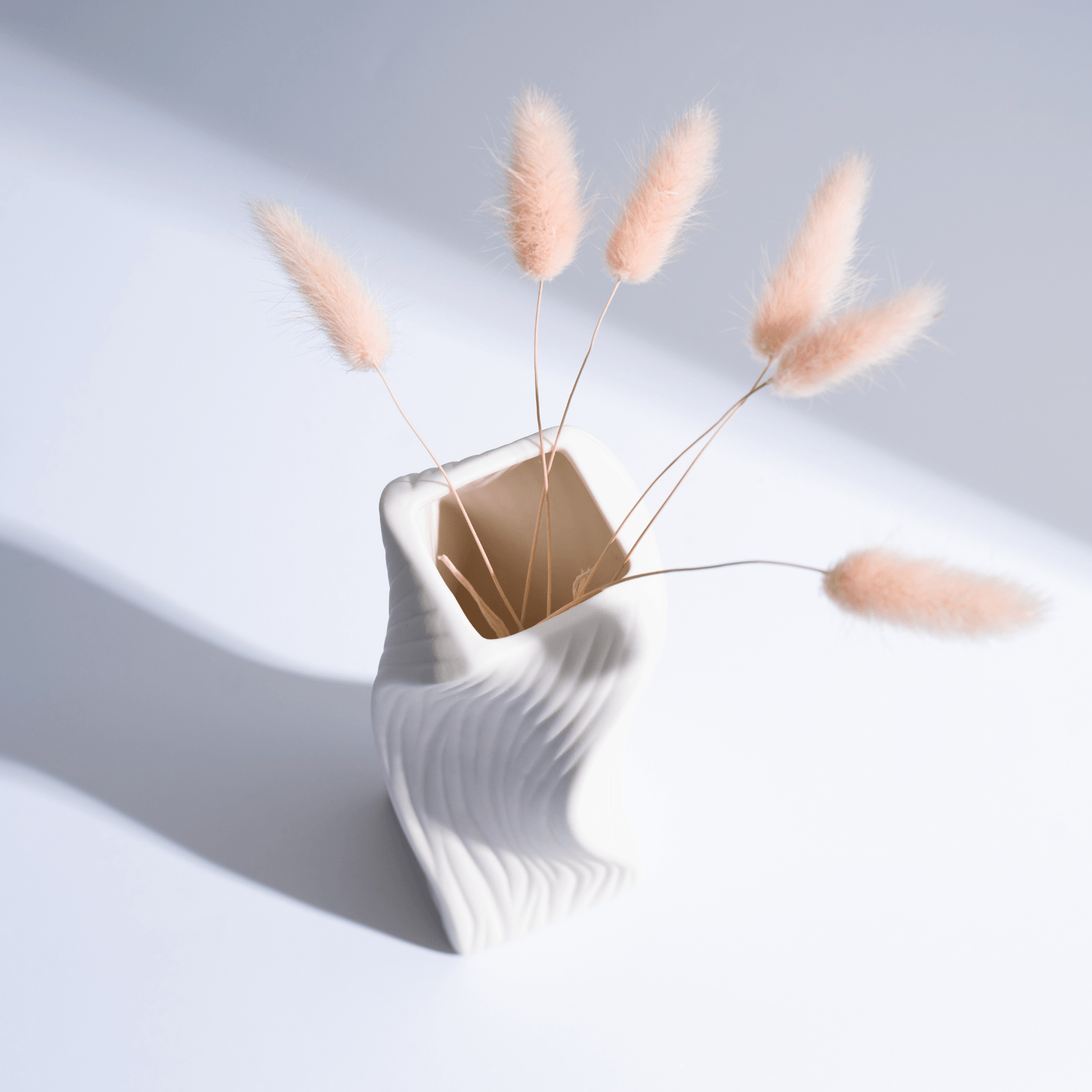 Modern Ceramic Line Rotating Twisted Vases - huemabe - Creative Home Decor