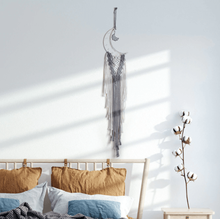 Moon Macrame Dream Catcher Wall Hanging - huemabe - Creative Home Decor