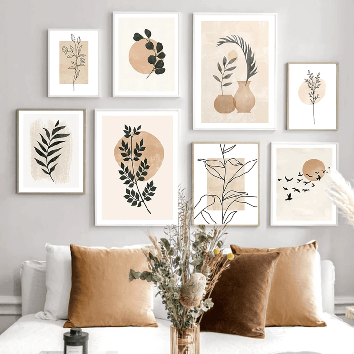 Natural Boho Wall Art Canvas Paintings - huemabe - Creative Home Decor