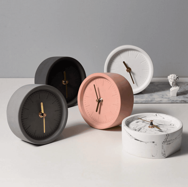 Nordic Cement Desk Clock - huemabe - Creative Home Decor