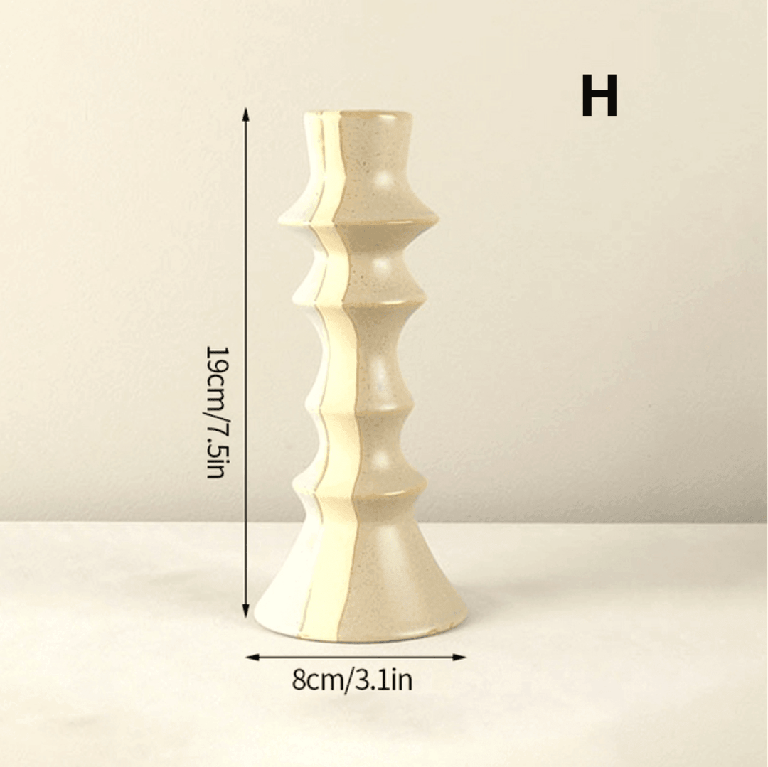 Nordic Ceramic Candlestick - huemabe - Creative Home Decor