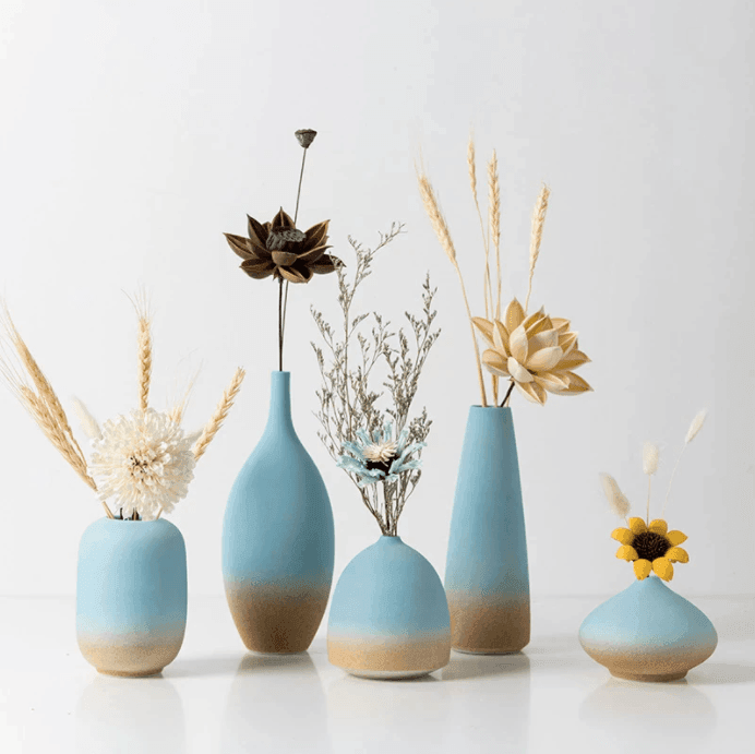 Nordic Creative Blue Vase - huemabe - Creative Home Decor