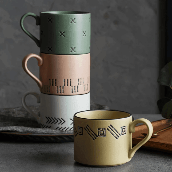 Nordic Hand-painted Ceramic Mugs - huemabe - Creative Home Decor