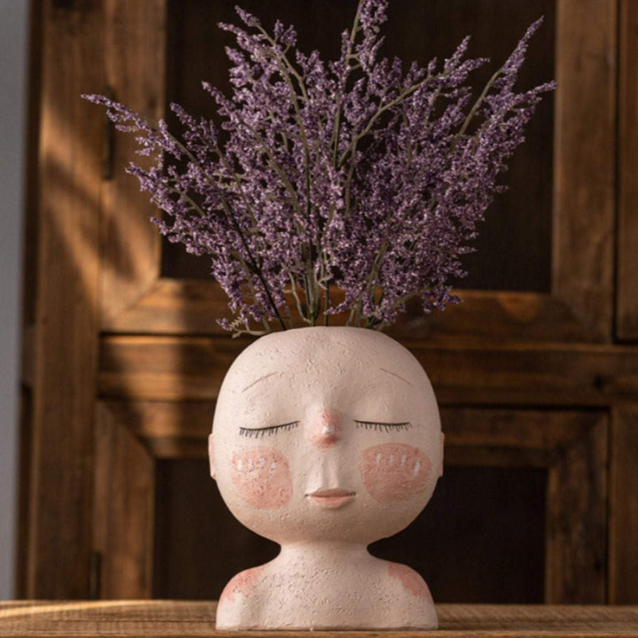 Nordic Human Head Vase Flower Pot - huemabe - Creative Home Decor