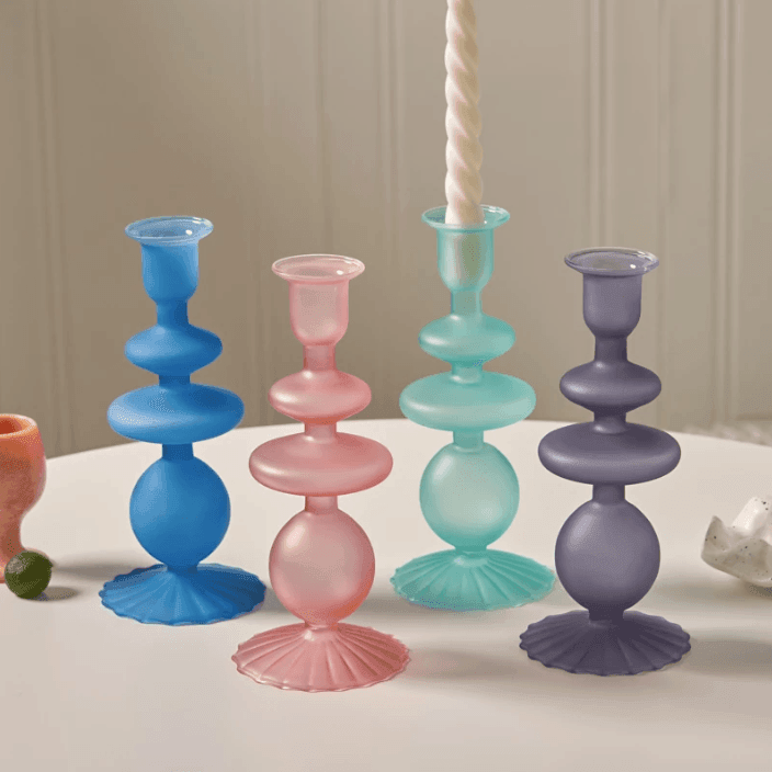 Nordic Matte Glass Candle Holders - huemabe - Creative Home Decor