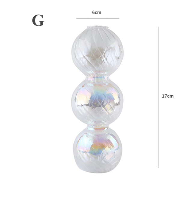 Nordic Rainbow Glass Vase / Candle Holder - huemabe - Creative Home Decor