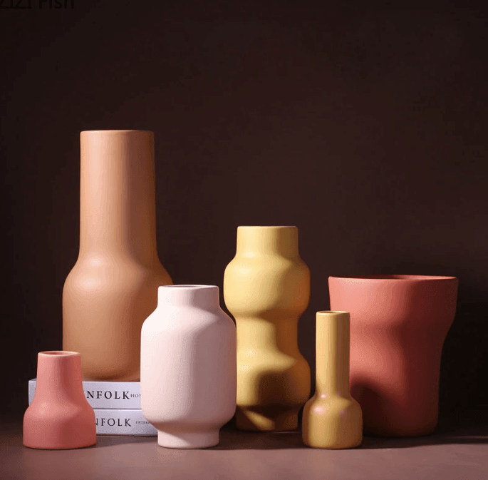 Nordic Solid Color Ceramic Vase - huemabe - Creative Home Decor