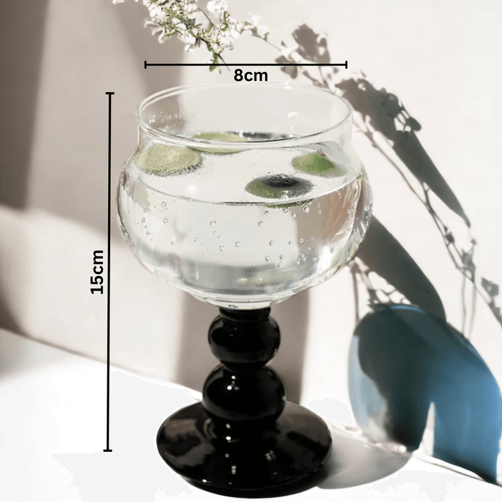 Nordic Style Bar Cocktail Glass Cup - Black 400ml - huemabe - Creative Home Decor