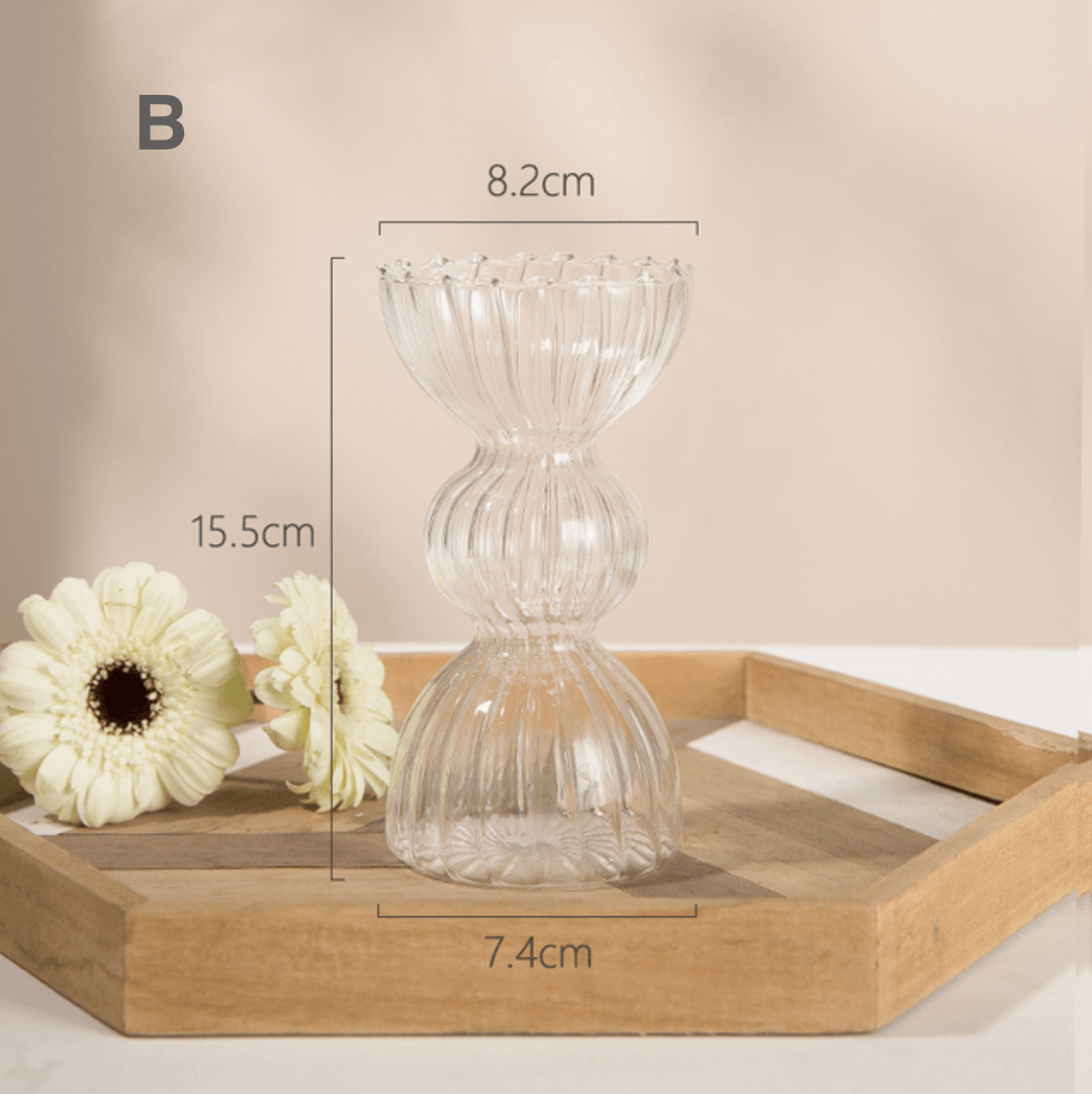 Nordic Table Clear Glass Vase - huemabe - Creative Home Decor