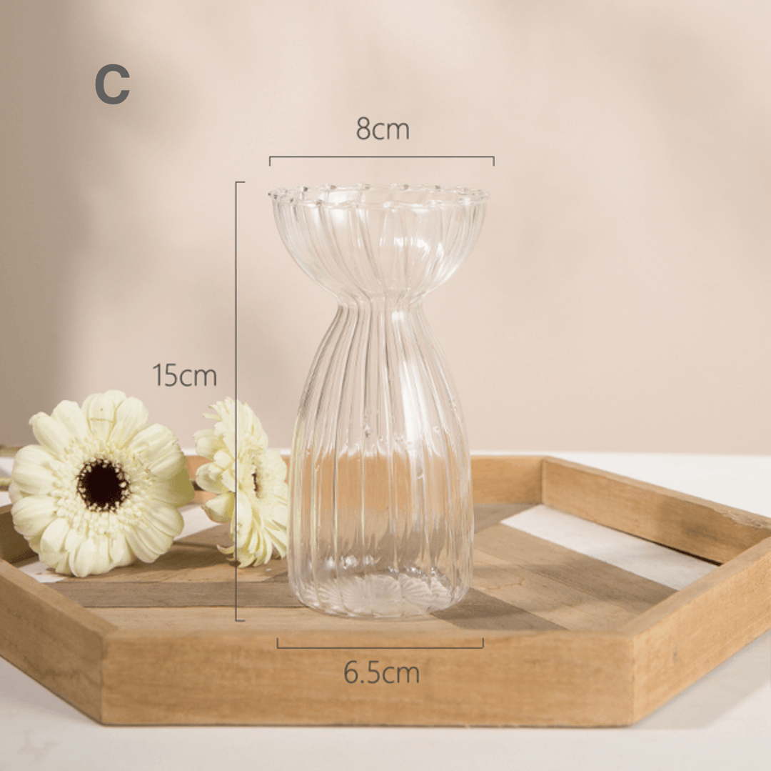 Nordic Table Clear Glass Vase - huemabe - Creative Home Decor