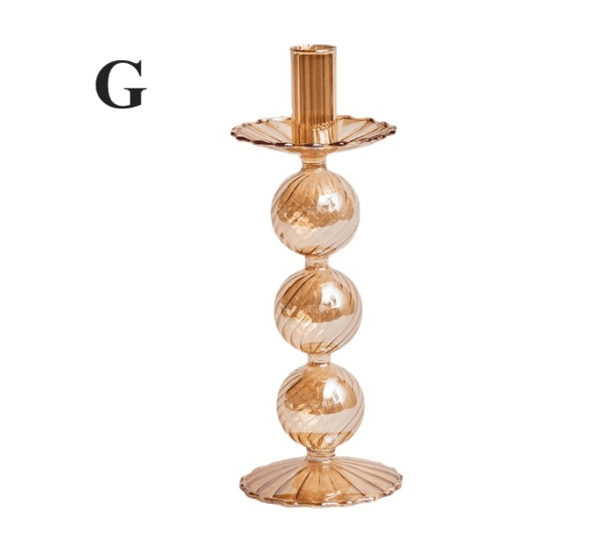 Northern European Style Glass Candle holder - Champagne Gold - huemabe - Creative Home Decor