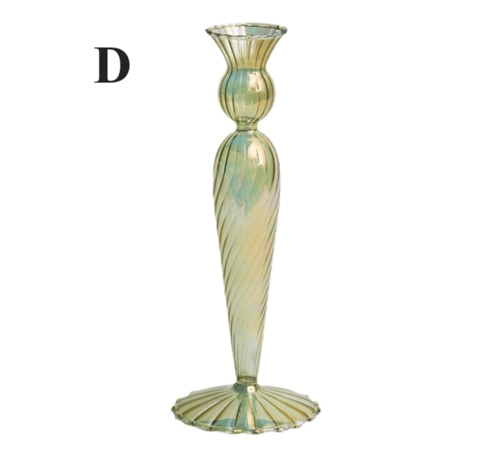 Northern European Style Glass Candle holder - Pine Green - huemabe - Creative Home Decor