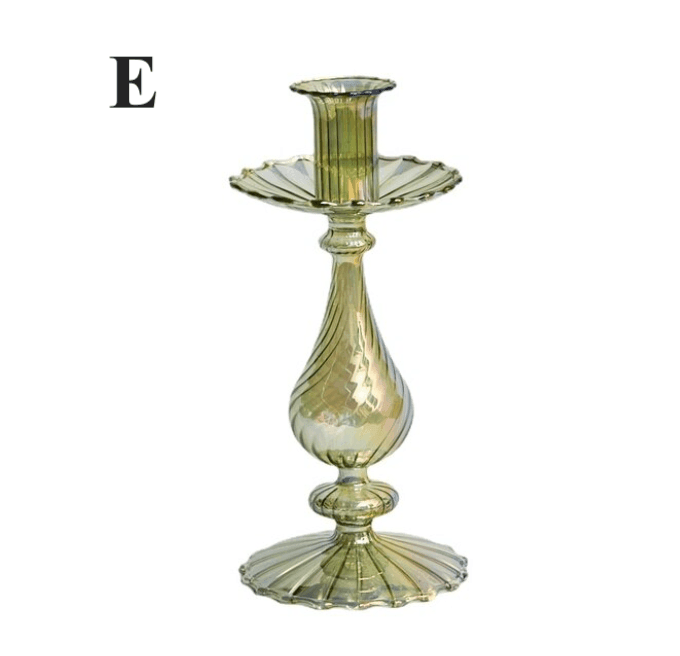 Northern European Style Glass Candle holder - Pine Green - huemabe - Creative Home Decor