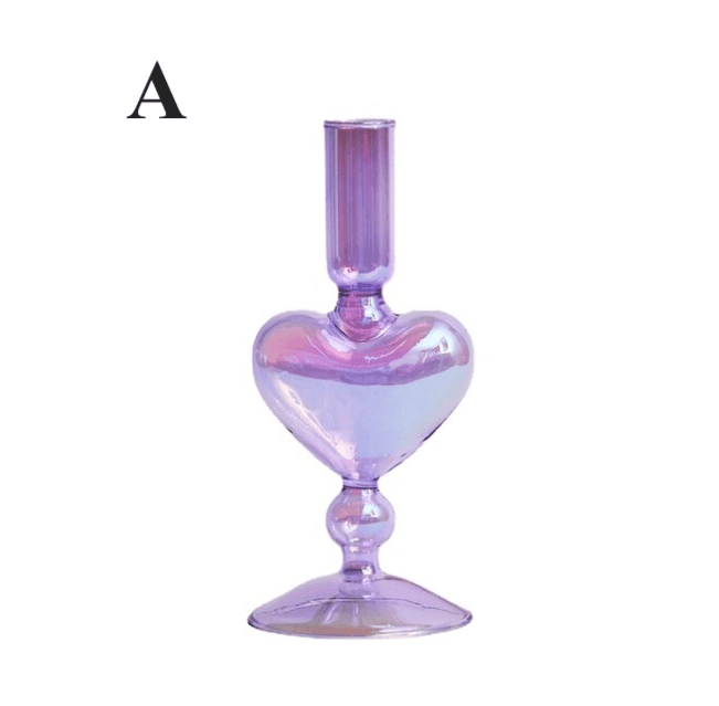 Northern European Style Glass Candle holder - Rainbow Lilac - huemabe - Creative Home Decor