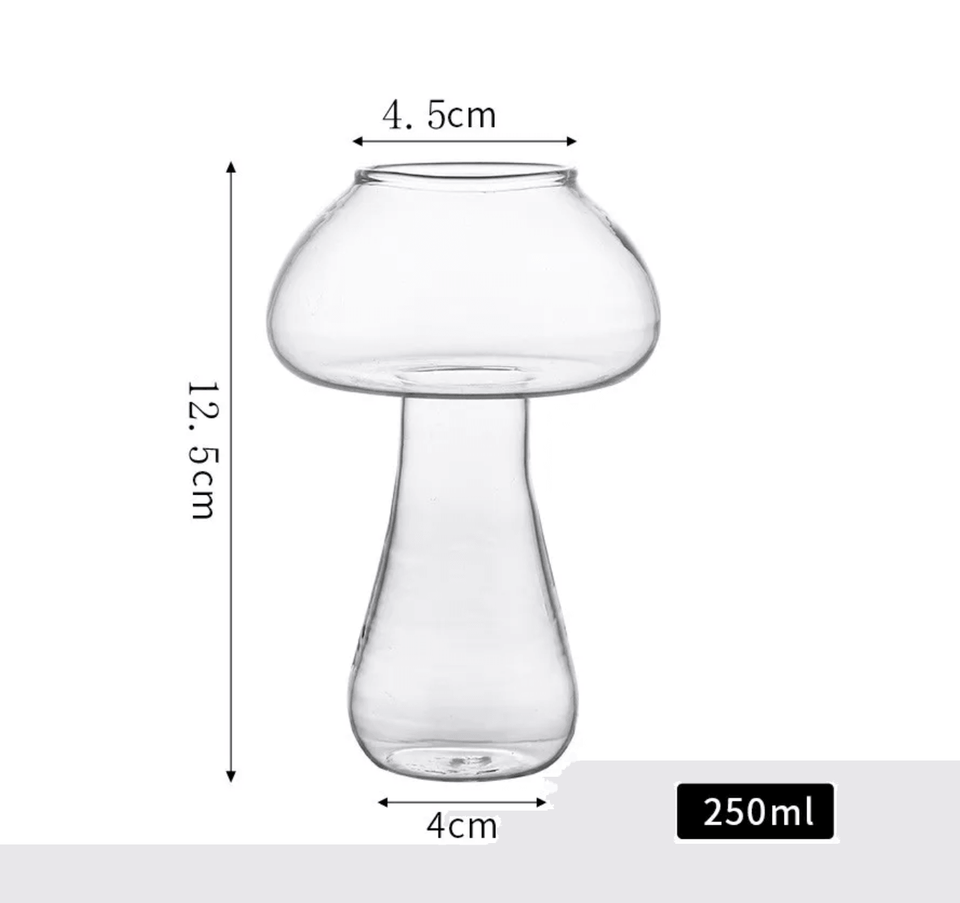 Novelty Mushroom Shaped Glass Drink Cup - huemabe - Creative Home Decor