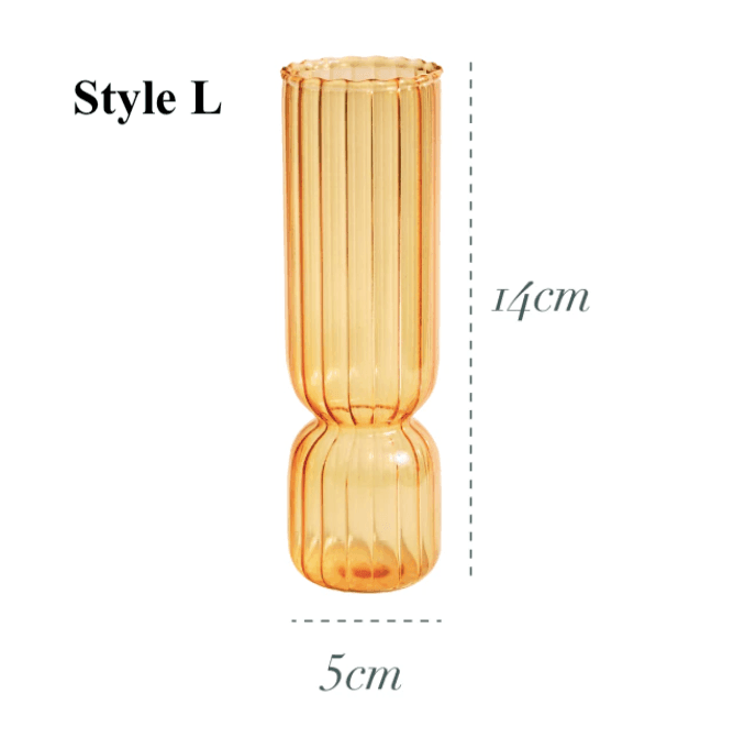 Orange Glass Candlesticks / Vase - huemabe - Creative Home Decor