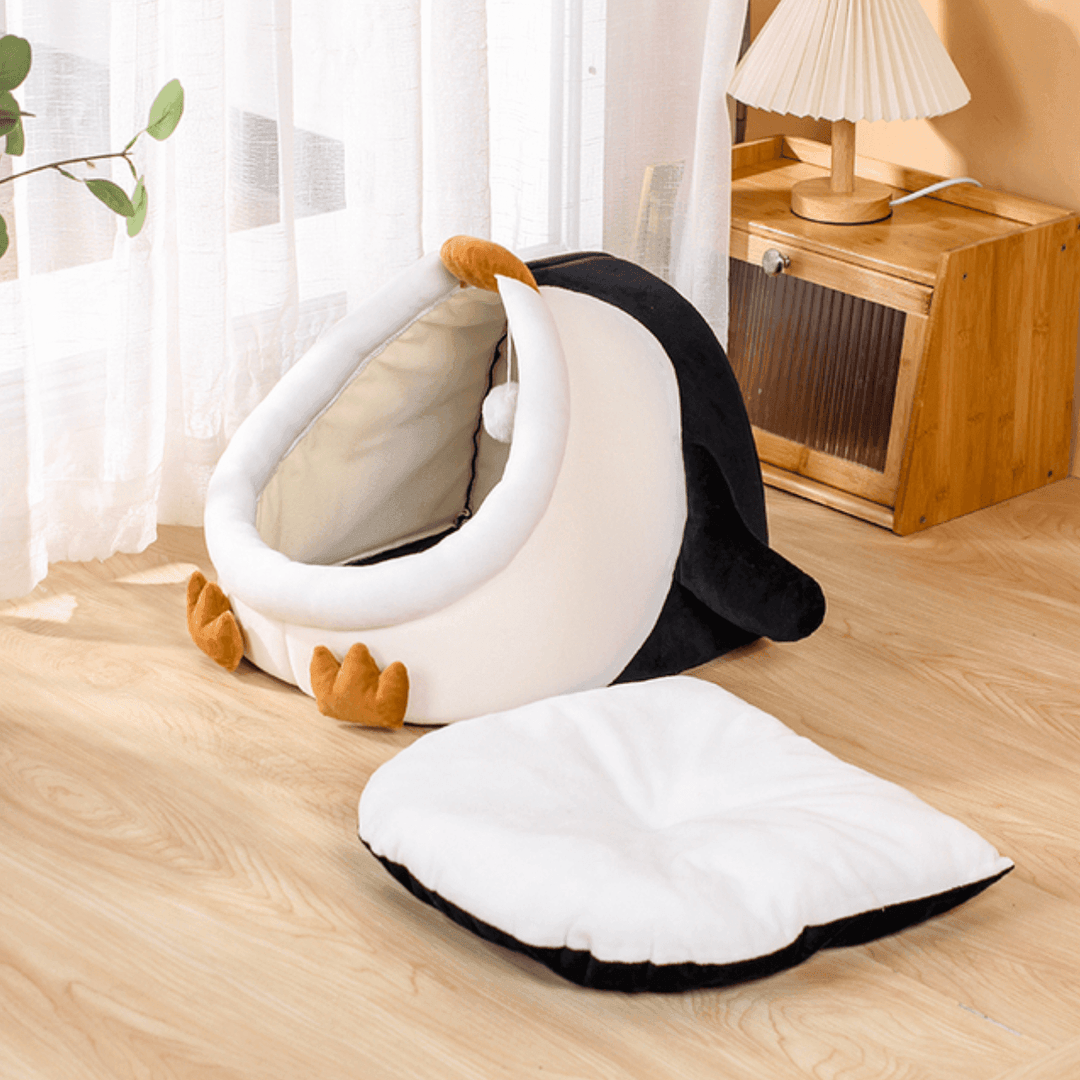 Penguin Shape Enclosed Cat Bed - huemabe - Creative Home Decor