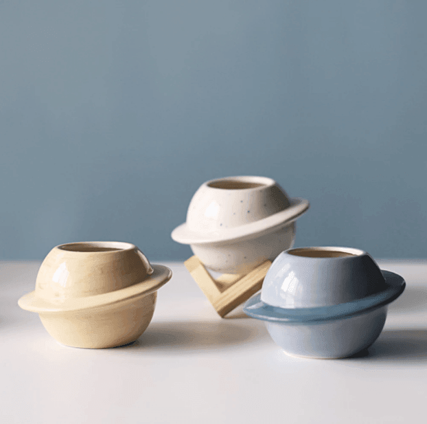Planet Ceramic Plant Pot - huemabe - Creative Home Decor