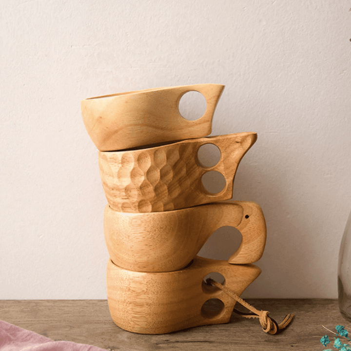 Portable Wood Coffee Mug - huemabe - Creative Home Decor