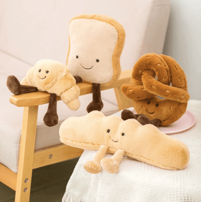 Pretzel Croissant Toast Bread Plush Toy - huemabe - Creative Home Decor