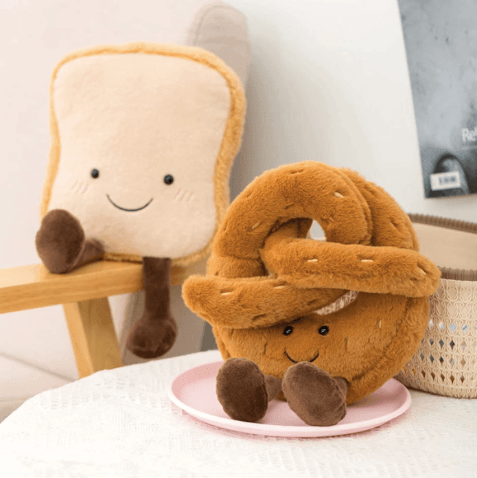 Pretzel Croissant Toast Bread Plush Toy - huemabe - Creative Home Decor