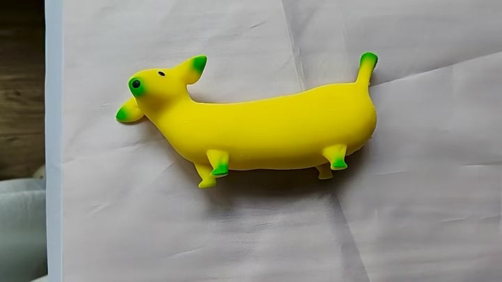 Banana Dachshund Squishy Toy – Stretchy Squeeze Fidget Dog