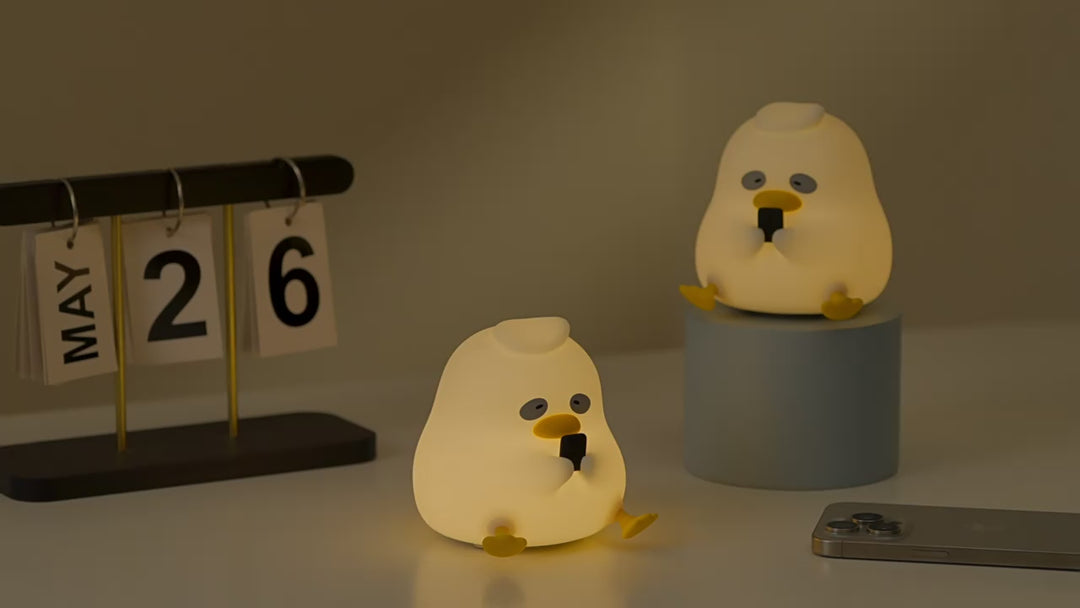 Duck Silicone Night Light – Rechargeable Touch Bedside Lamp