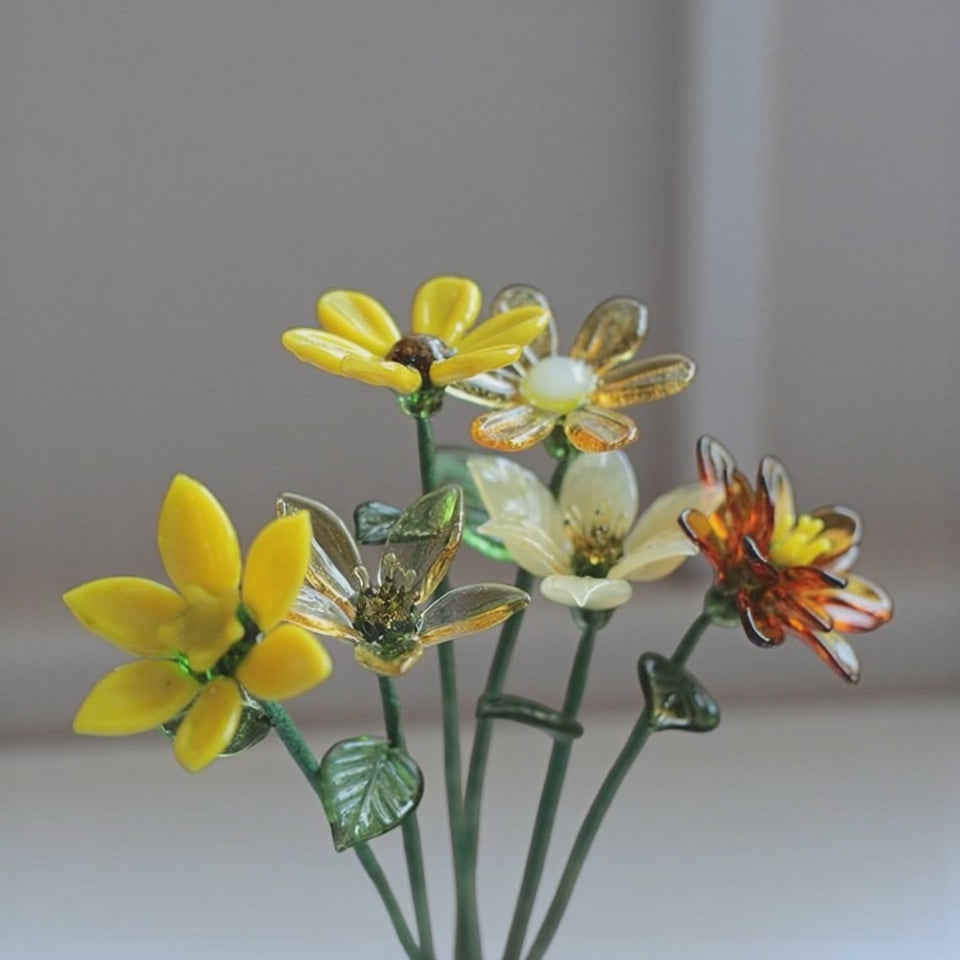 Glass Flower Bouquet – Artistic Home Décor & Ornament