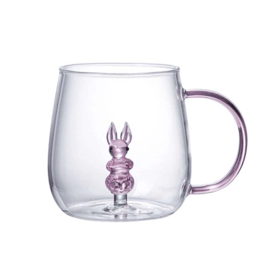 Rabbit Animal Shape Glass Cup - huemabe - Creative Home Decor