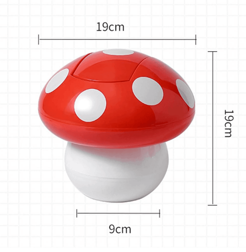 Red Mushroom Bin With Lid - huemabe - Creative Home Decor