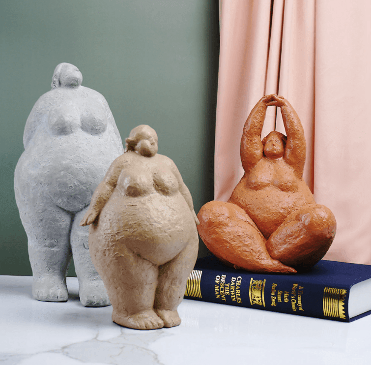 Resin Abstract Fat Lady Figurines - huemabe - Creative Home Decor