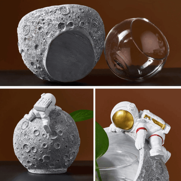 Resin Astronaut Glass Vase - huemabe - Creative Home Decor