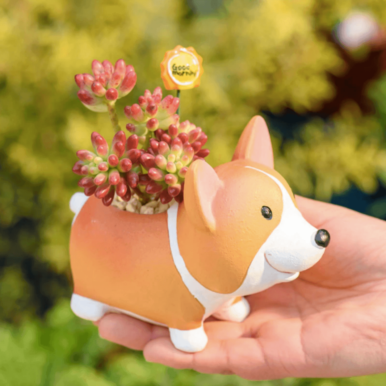 Resin Corgi Mini Flower Pot - huemabe - Creative Home Decor