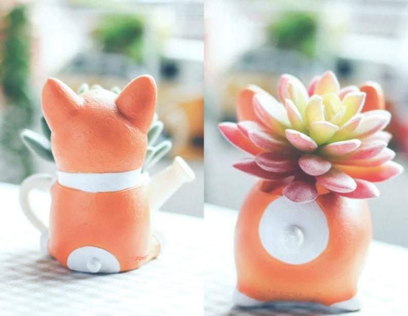 Resin Corgi Mini Flower Pot - huemabe - Creative Home Decor