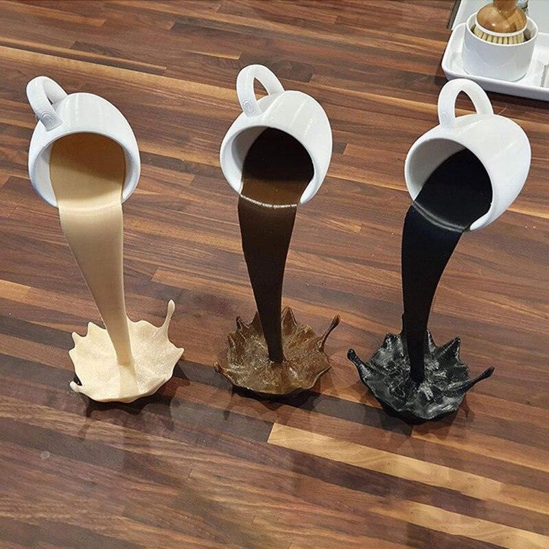 Resin Floating Coffee Cup Statues - huemabe - Creative Home Decor