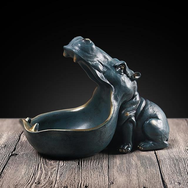 Resin Hippo Figurine Crafts - huemabe - Creative Home Decor