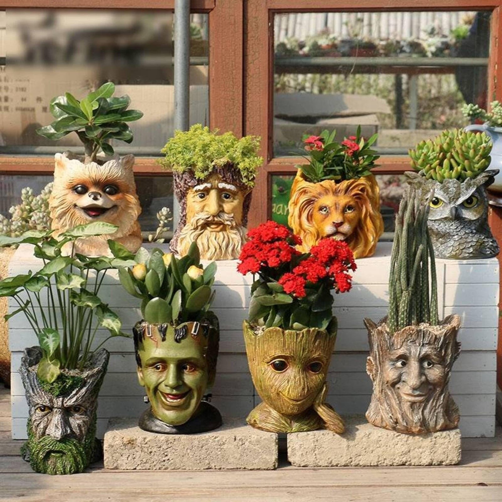 Resin Outdoor Flower Pot - huemabe - Creative Home Decor