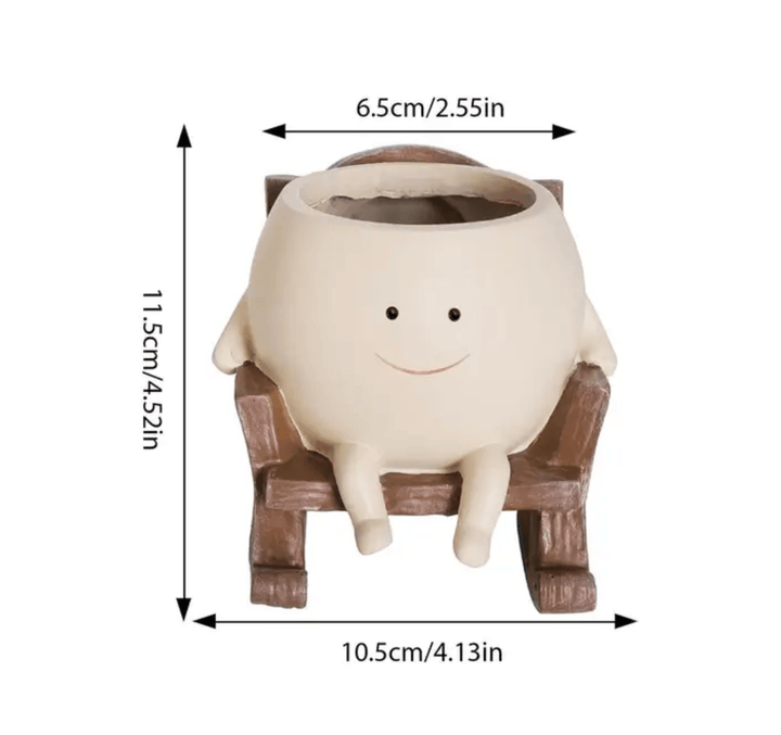 Resin Smiling Face Planter Pots - huemabe - Creative Home Decor