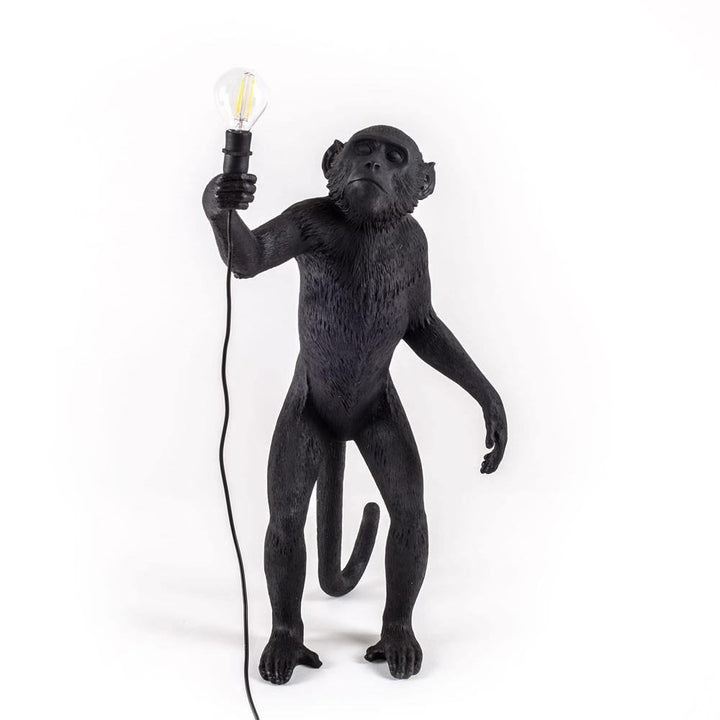 Resin Standing Black Monkey Lamp - huemabe - Creative Home Decor