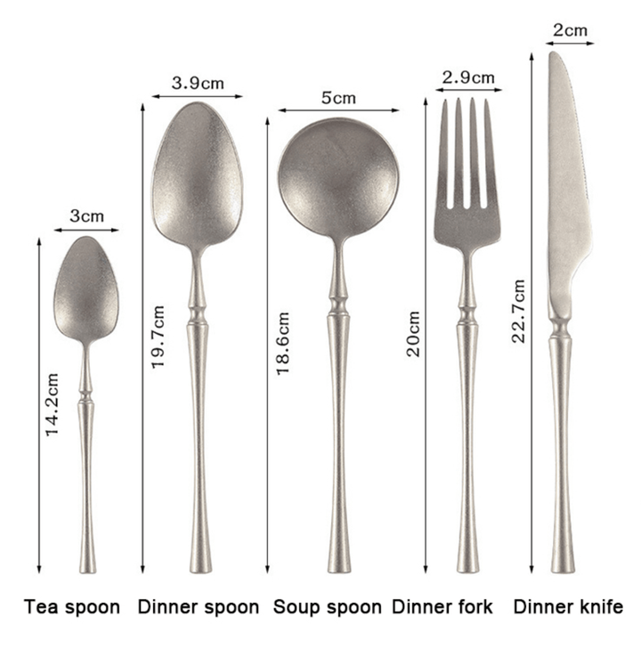 Retro 304 Stainless Steel Cutlery Set - huemabe - Creative Home Decor