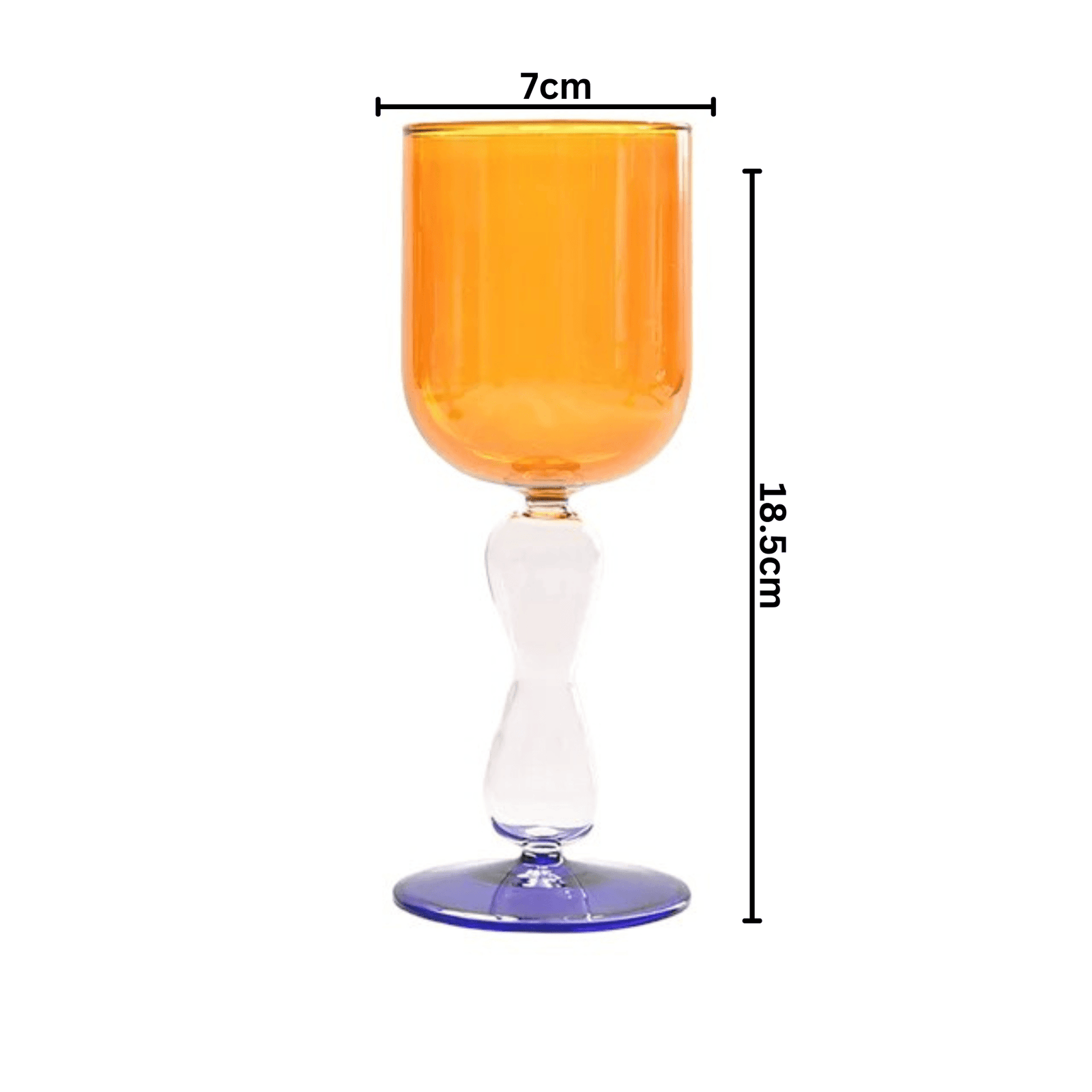 Retro Color Goblet Wine Glass | Borosilicate Glass Wine Cup - huemabe - Creative Home Decor