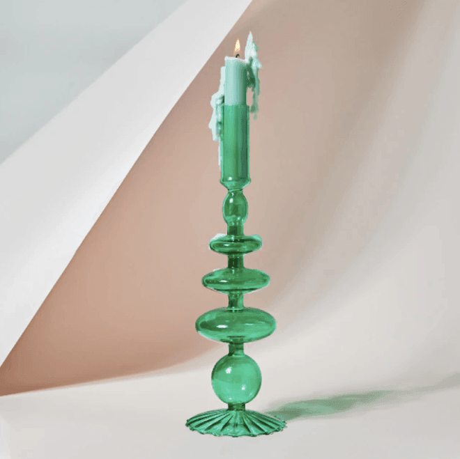 Retro Glass Classic Craft Candlesticks - huemabe - Creative Home Decor