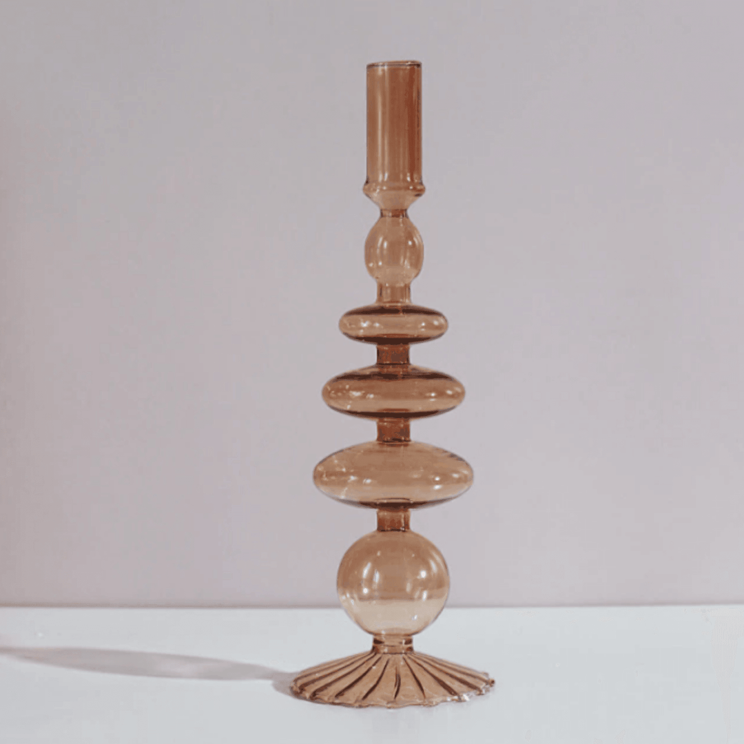 Retro Glass Classic Craft Candlesticks - huemabe - Creative Home Decor