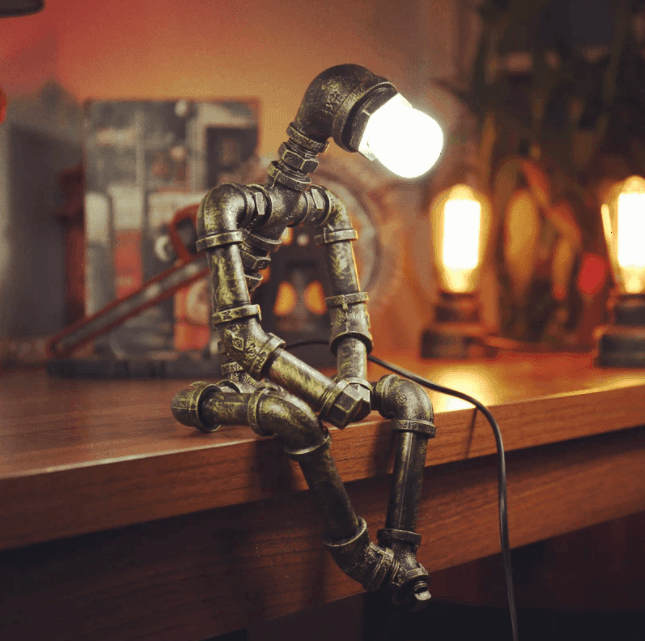 Retro Industrial Iron Table lamp - huemabe - Creative Home Decor