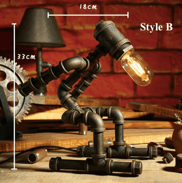 Retro Industrial Iron Table lamp - huemabe - Creative Home Decor