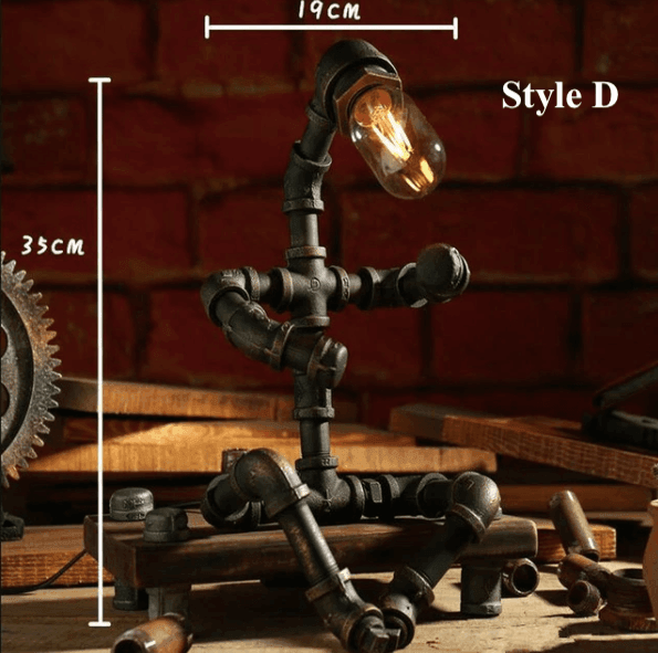 Retro Industrial Iron Table lamp - huemabe - Creative Home Decor